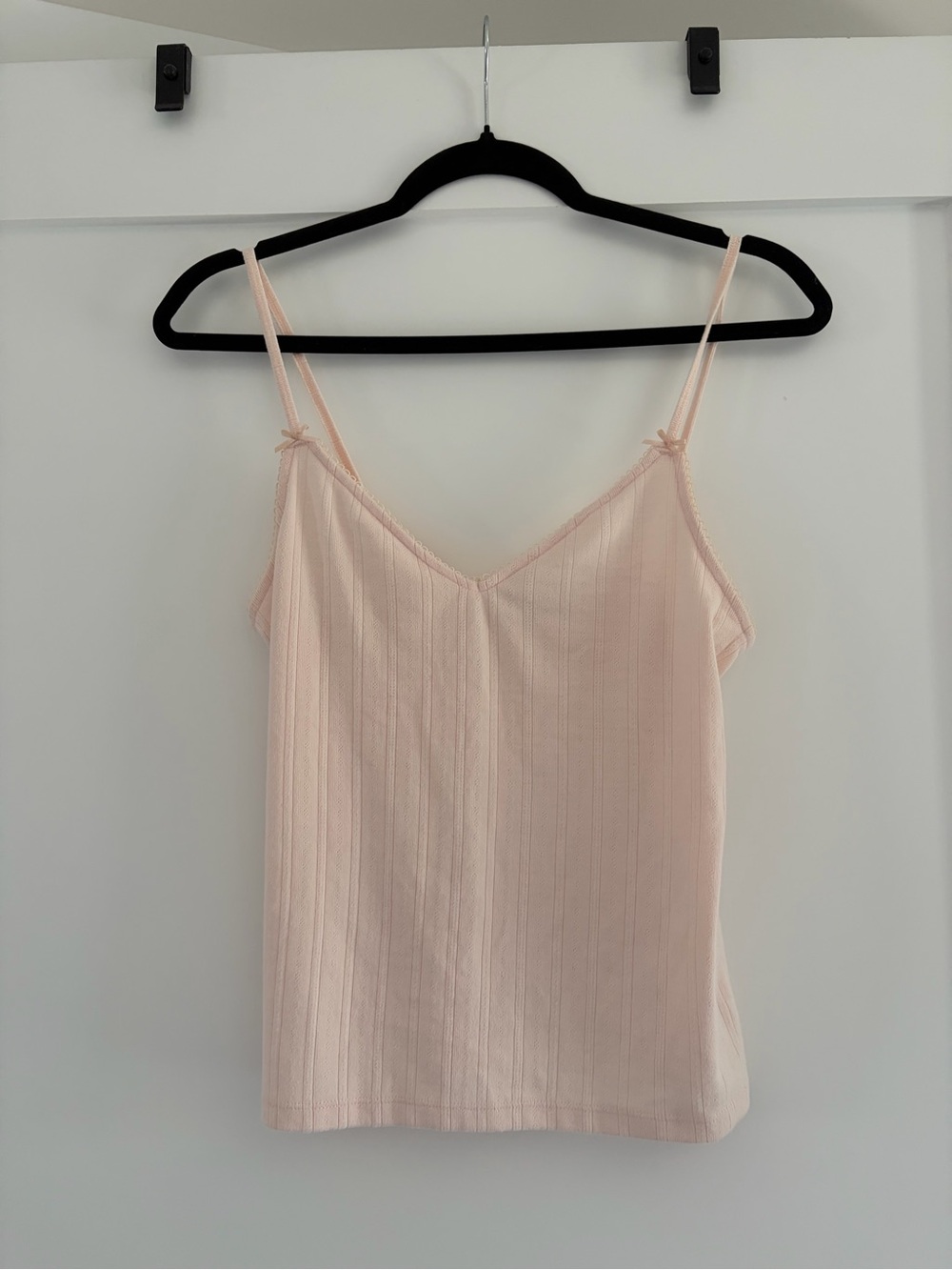 Abercrombie Light Pink Ribbed V-Neck Cami Top and bottoms